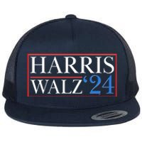 Vote Kamala Harris Tim Walz 2024 Election Flat Bill Trucker Hat