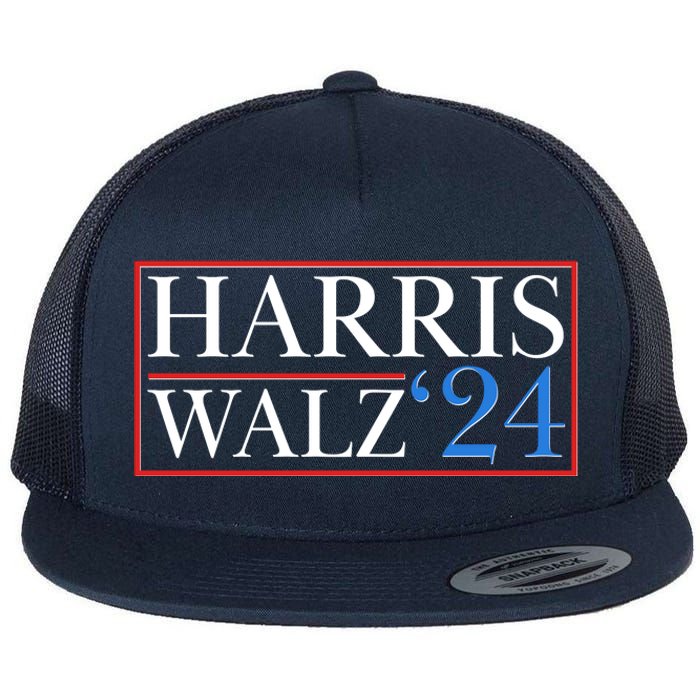 Vote Kamala Harris Tim Walz 2024 Election Flat Bill Trucker Hat