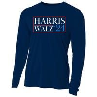 Vote Kamala Harris Tim Walz 2024 Election Cooling Performance Long Sleeve Crew