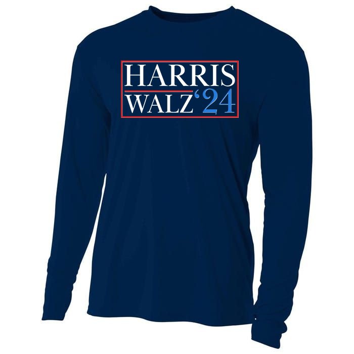 Vote Kamala Harris Tim Walz 2024 Election Cooling Performance Long Sleeve Crew