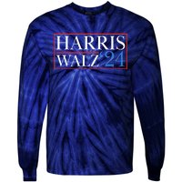 Vote Kamala Harris Tim Walz 2024 Election Tie-Dye Long Sleeve Shirt