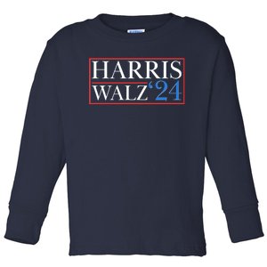 Vote Kamala Harris Tim Walz 2024 Election Toddler Long Sleeve Shirt