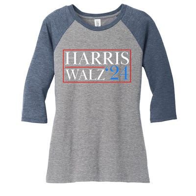 Vote Kamala Harris Tim Walz 2024 Election Women's Tri-Blend 3/4-Sleeve Raglan Shirt