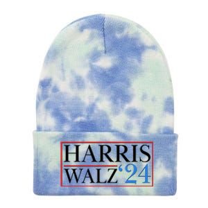 Vote Kamala Harris Tim Walz 2024 Election Tie Dye 12in Knit Beanie