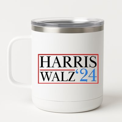 Vote Kamala Harris Tim Walz 2024 Election 12 oz Stainless Steel Tumbler Cup