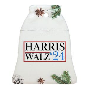 Vote Kamala Harris Tim Walz 2024 Election Ceramic Bell Ornament