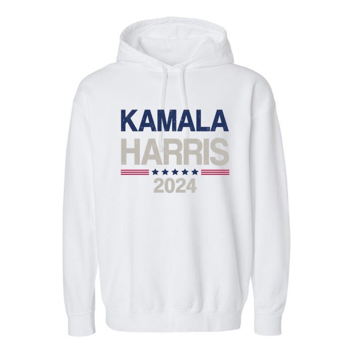 Vintage Kamala Harris 2024 Cute Garment-Dyed Fleece Hoodie