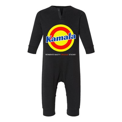 Vote Kamala Harris Removes Nasty Orange Stains Detergent Fun Gift Infant Fleece One Piece