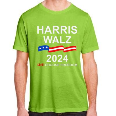 Vote Kamala Harris Tim Walz 2024 President We Choose Freedom Adult ChromaSoft Performance T-Shirt