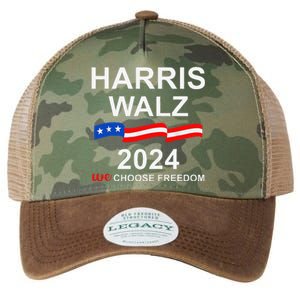 Vote Kamala Harris Tim Walz 2024 President We Choose Freedom Legacy Tie Dye Trucker Hat