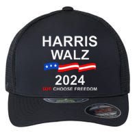 Vote Kamala Harris Tim Walz 2024 President We Choose Freedom Flexfit Unipanel Trucker Cap