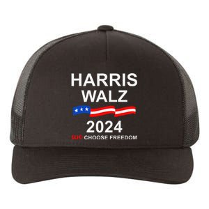 Vote Kamala Harris Tim Walz 2024 President We Choose Freedom Yupoong Adult 5-Panel Trucker Hat