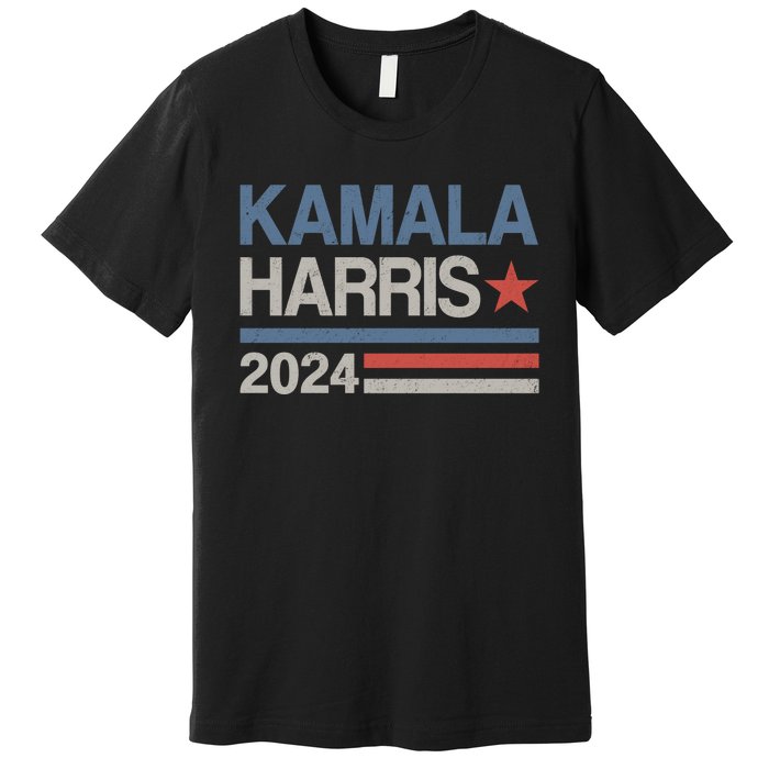 Vintage Kamala Harris 2024 For President Election Campaign Premium T-Shirt