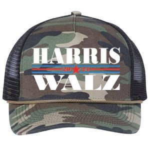 Vote Kamala Harris Tim Walz 2024 Election Retro Rope Trucker Hat Cap