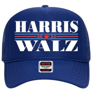 Vote Kamala Harris Tim Walz 2024 Election High Crown Mesh Back Trucker Hat