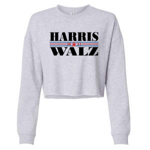 Vote Kamala Harris Tim Walz 2024 Election Cropped Pullover Crew