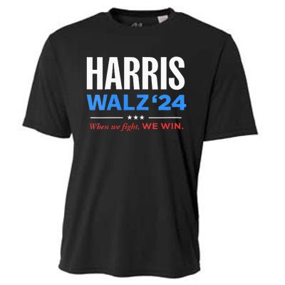 Vote Kamala Harris & Tim Walz 24 When We Fight We Win Cooling Performance Crew T-Shirt