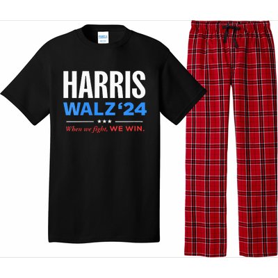 Vote Kamala Harris & Tim Walz 24 When We Fight We Win Pajama Set