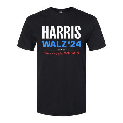 Vote Kamala Harris & Tim Walz 24 When We Fight We Win Softstyle CVC T-Shirt