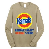 Vote Kamala Harris 2024 Removes Nasty Orange Stains Funny Long Sleeve Shirt