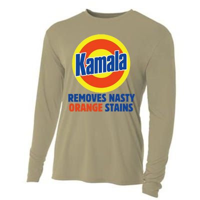 Vote Kamala Harris 2024 Removes Nasty Orange Stains Funny Cooling Performance Long Sleeve Crew