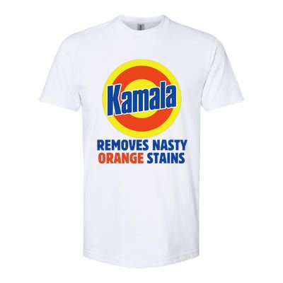 Vote Kamala Harris 2024 Removes Nasty Orange Stains Funny Softstyle CVC T-Shirt