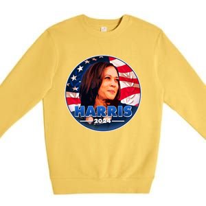 Vote Kamala Harris 2024 Election Emblem Premium Crewneck Sweatshirt