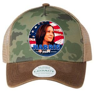 Vote Kamala Harris 2024 Election Emblem Legacy Tie Dye Trucker Hat