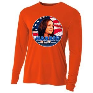 Vote Kamala Harris 2024 Election Emblem Cooling Performance Long Sleeve Crew