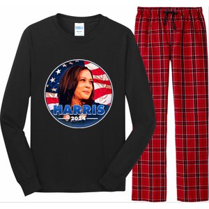 Vote Kamala Harris 2024 Election Emblem Long Sleeve Pajama Set