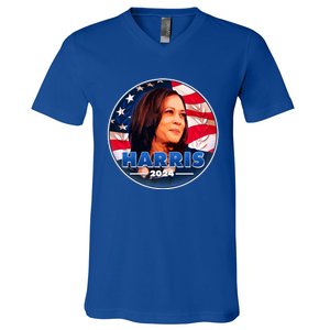 Vote Kamala Harris 2024 Election Emblem V-Neck T-Shirt