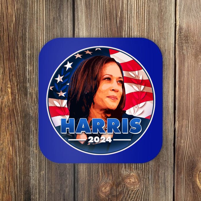 Vote Kamala Harris 2024 Election Emblem Coaster