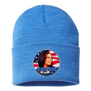 Vote Kamala Harris 2024 Election Emblem Sustainable Knit Beanie