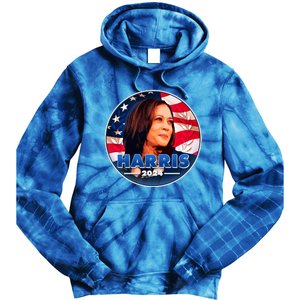 Vote Kamala Harris 2024 Election Emblem Tie Dye Hoodie