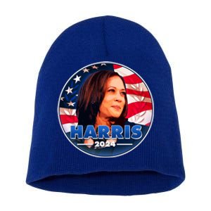 Vote Kamala Harris 2024 Election Emblem Short Acrylic Beanie