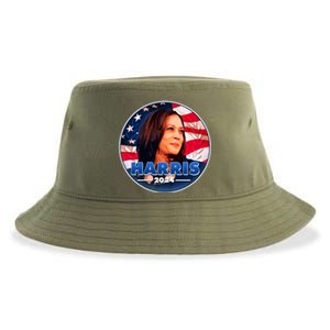 Vote Kamala Harris 2024 Election Emblem Sustainable Bucket Hat