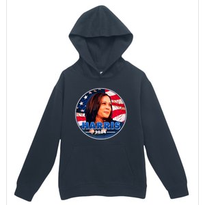 Vote Kamala Harris 2024 Election Emblem Urban Pullover Hoodie