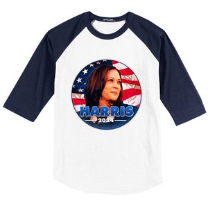 Vote Kamala Harris 2024 Election Emblem Baseball Sleeve Shirt