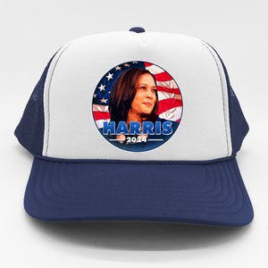 Vote Kamala Harris 2024 Election Emblem Trucker Hat