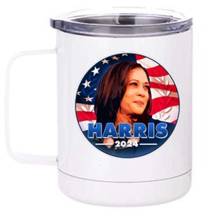 Vote Kamala Harris 2024 Election Emblem 12 oz Stainless Steel Tumbler Cup