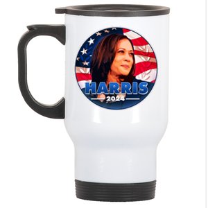 Vote Kamala Harris 2024 Election Emblem Stainless Steel Travel Mug