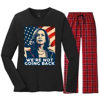 Vintage Kamala Harris 2024 For President Election Campaign Women's Long Sleeve Flannel Pajama Set 