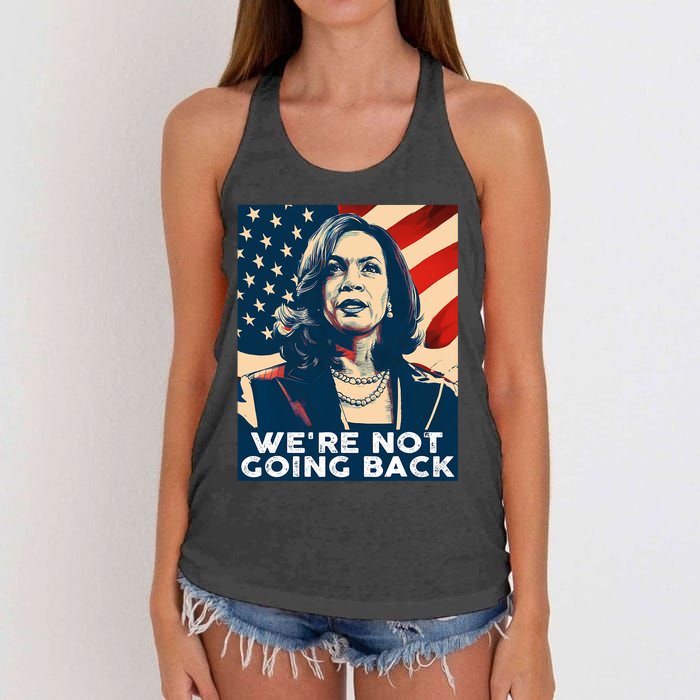 Vintage Kamala Harris 2024 For President Election Campaign Women's Knotted Racerback Tank