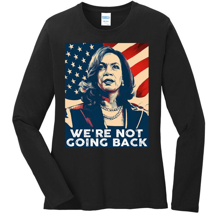 Vintage Kamala Harris 2024 For President Election Campaign Ladies Long Sleeve Shirt