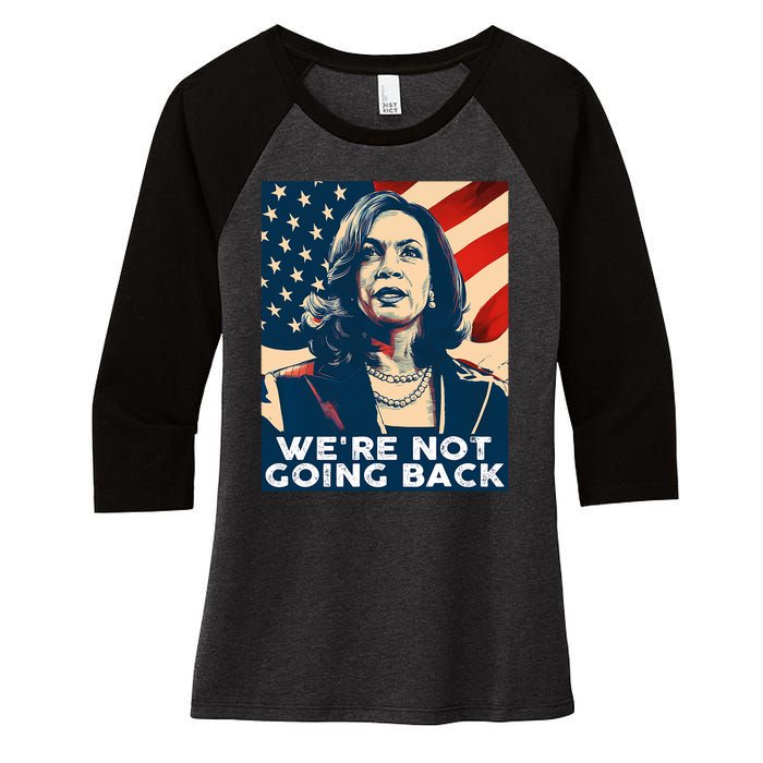 Vintage Kamala Harris 2024 For President Election Campaign Women's Tri-Blend 3/4-Sleeve Raglan Shirt