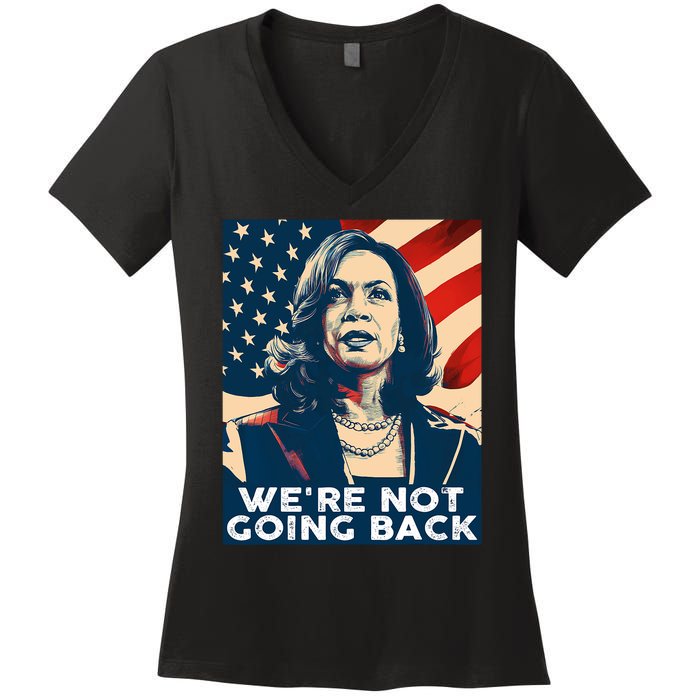 Vintage Kamala Harris 2024 For President Election Campaign Women's V-Neck T-Shirt