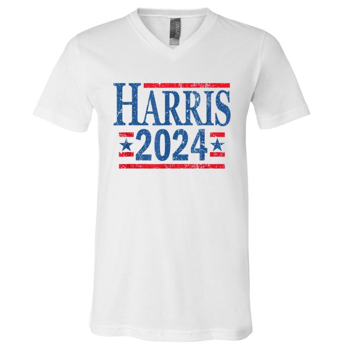 Vintage Kamala Harris 2024 V-Neck T-Shirt