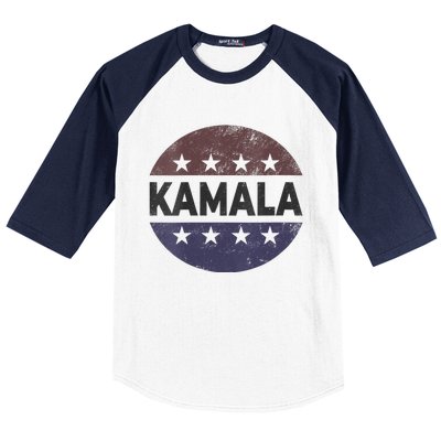 Vintage Kamala Harris 2024 For President Election Campaign Vneck Baseball Sleeve Shirt