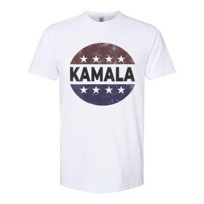 Vintage Kamala Harris 2024 For President Election Campaign Vneck Softstyle CVC T-Shirt