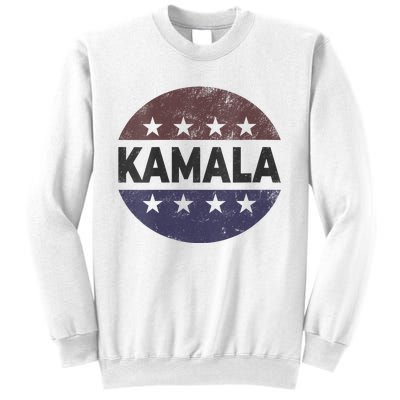 Vintage Kamala Harris 2024 For President Election Campaign Vneck Sweatshirt